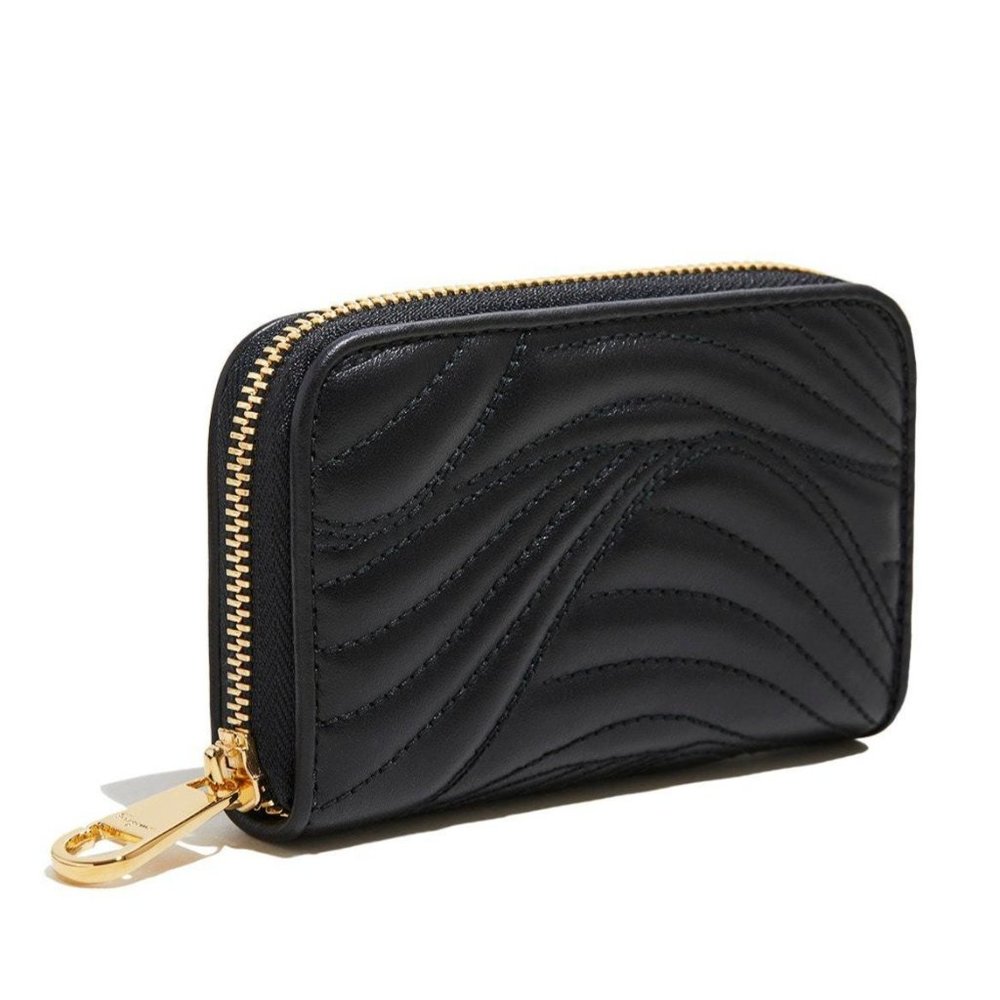 Salvatore Ferragamo Leather Change Purse in Nero NEW IN BOX